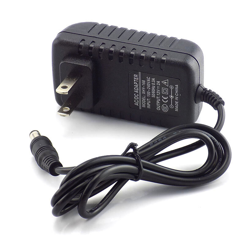 12V 2A 5.5mm x 2.5mm Power Supply US Plug Type AC 100V-240V To DC Adapter Plug For CCTV IP Camera J17
