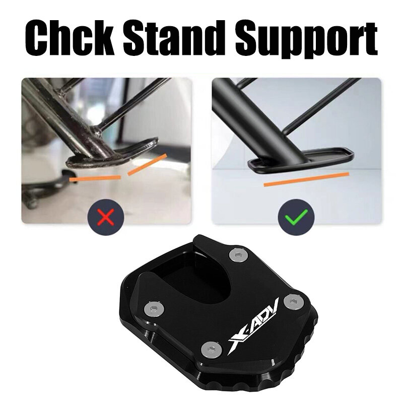 Motocicleta CNC Kickstand Foot Side Stand, Extensão Pad, Placa de Apoio, Acessórios para HONDA X ADV, X-ADV, XADV 750, 2021-2022, 2023