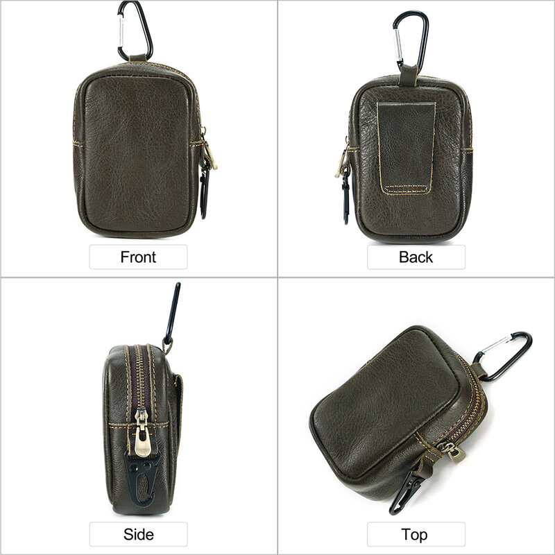 JOYIR – sac banane en cuir véritable, sac pour écouteurs, Mini porte-clés, pochette de chasse, organisateur de plein air, étui de Camping et de randonnée