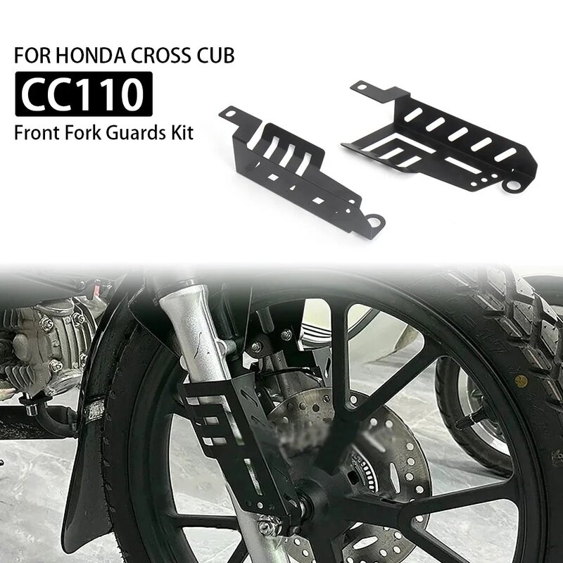 For Honda Motorcycle Accessories Set Front Brake Caliper Guard Cover Fork Protection Kit Cross Cub CC110 CC 110 2023 2024