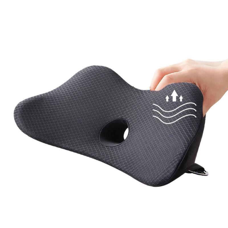 Lumbar Support For Car 2 In 1 Memory Foam Car Seat Pad Butt Pillow Cushion Lightweight Wedge Cushion For Road Trip Driving