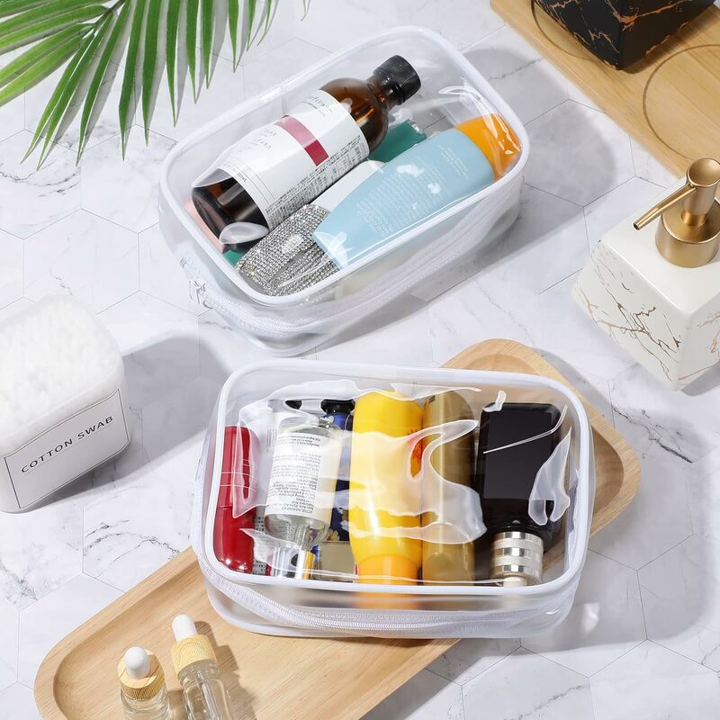 1/12pcs Transparent PVC Storage Travel Organizer Clear Makeup Bag Beautician Cosmetic Bag Beauty Case Toiletry Bag Wash Bags