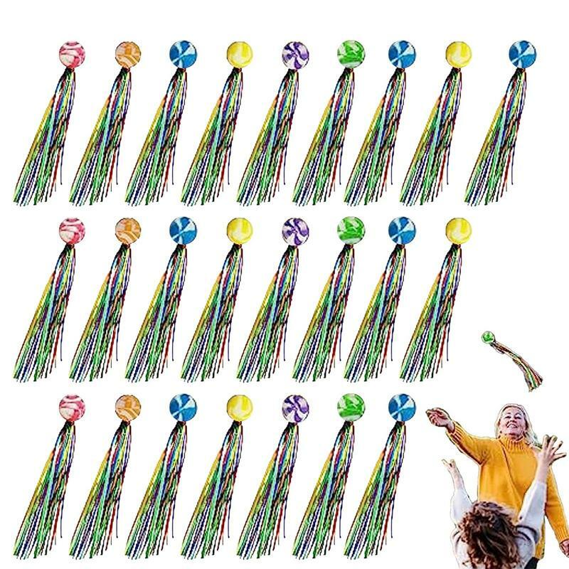 Bolas hinchables de goma para niños, bolas de colores para la escuela, juego de Clase, recompensas, 24 piezas
