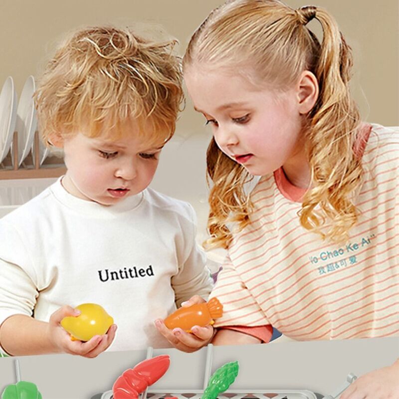 Juguetes de cocina de simulación para niños, juego de rol de plástico, juguete educativo para niños, barbacoa, 23 unids/set