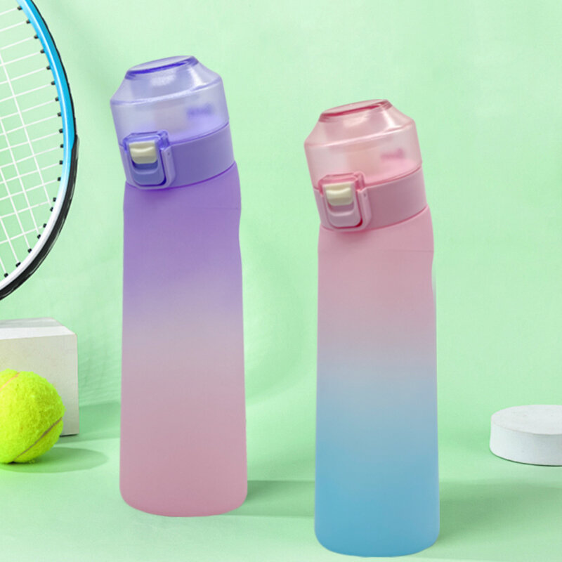 Frosted Gradient Air Flavored Up 650ml Water Bottle Outdoor Sport with Straw Flavor Pods Fitness Drink Bottle Scent Up Mug