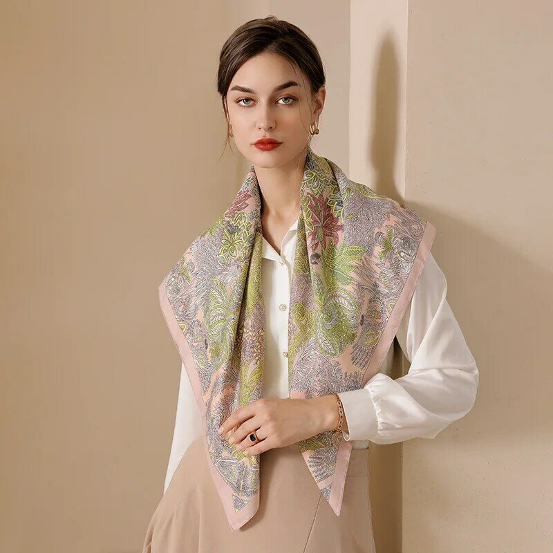 Foulard à imprimé floral pour femmes, écharpe à capuche, nouveau, 2023