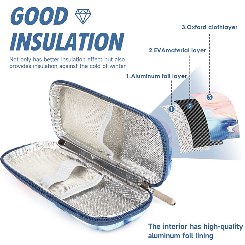 Insulin Bag Stationery Bag Portable Eva Waterproof Medical Insulation Environmental Protection Diabetes Pill Insulin Cooling Bag