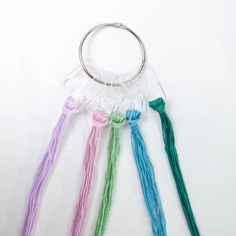 刺thread糸ホルダー、文字列、リボン、floss、アクリル、巻きボード、ラベル、透明、家庭用品