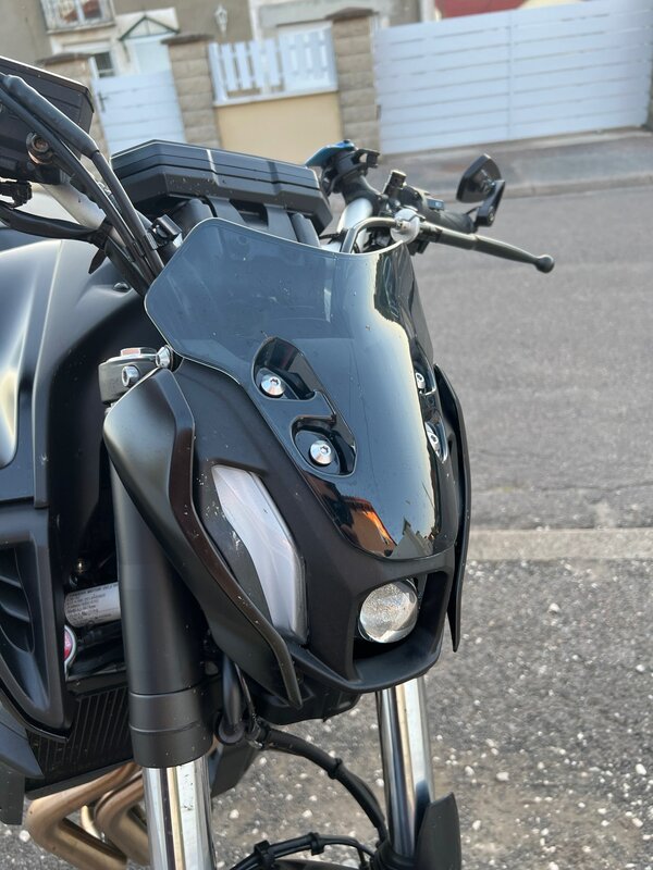 Motocicleta pára-brisa tela viseira, pára-brisas, bolha dupla, defletor de vento, YAMAHA MT-07, MT 07 acessórios, 2021, 2022, 2023