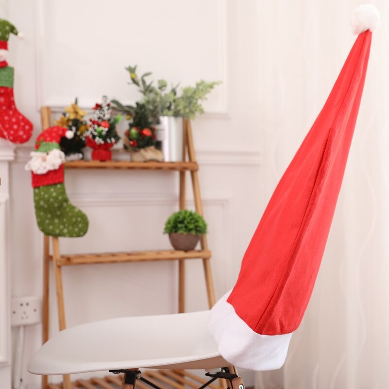 Ensembles de chaises en tissu non tissé, chapeaux de Noël rouges, fournitures de bonne qualité
