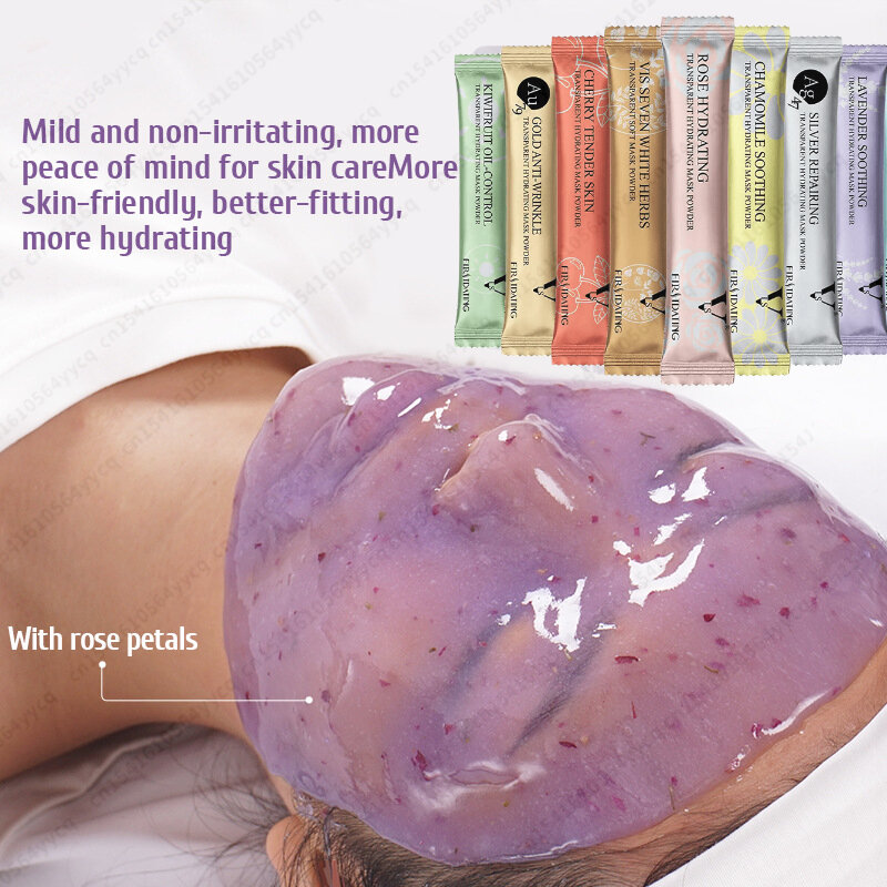Soft Hydro Jelly Mask Pó, salão de beleza hidratante, SPA, cuidados com a pele do rosto, clareamento rosa, colágeno Peel Off, DIY borracha facial