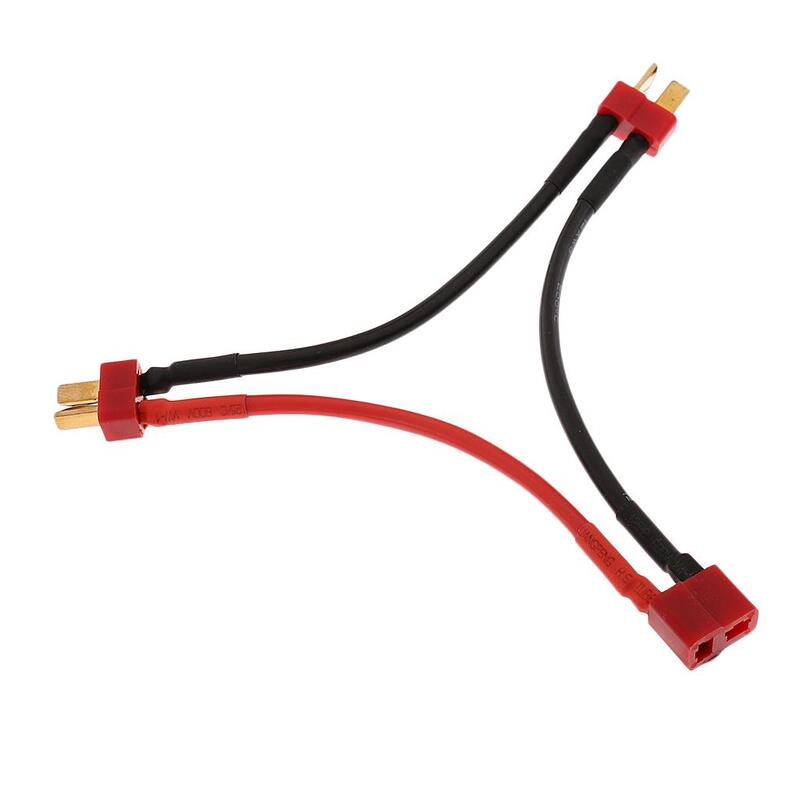 2-4pack T Plug Serial Battery Connector Cable 14AWG for RC LiPo Battery