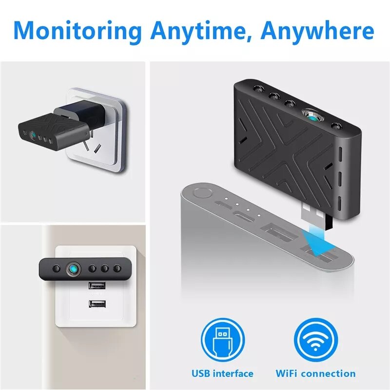 WiFi Mini Secret Camera HD 1080P videocamera di sicurezza domestica Wireless USB Night Vision Motion Detection videocamera IP videoregistratore