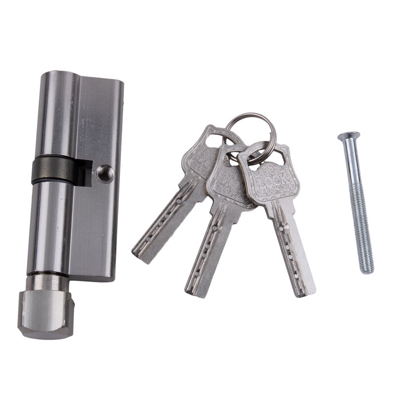 1X serratura per porta universale piccola 70 serratura cilindro serratura per porta in legno per interni serratura a cilindro serratura a scatto con nucleo allungato con 3 chiavi