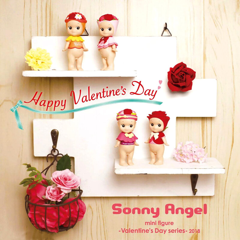 Boneka Kewpie Lucu Hari Valentine Edisi Terbatas Mainan Figur Aksi Hewan Sonny Angel Tikus Anjing Rubah Terbatas Asli 1 Buah 8 CM