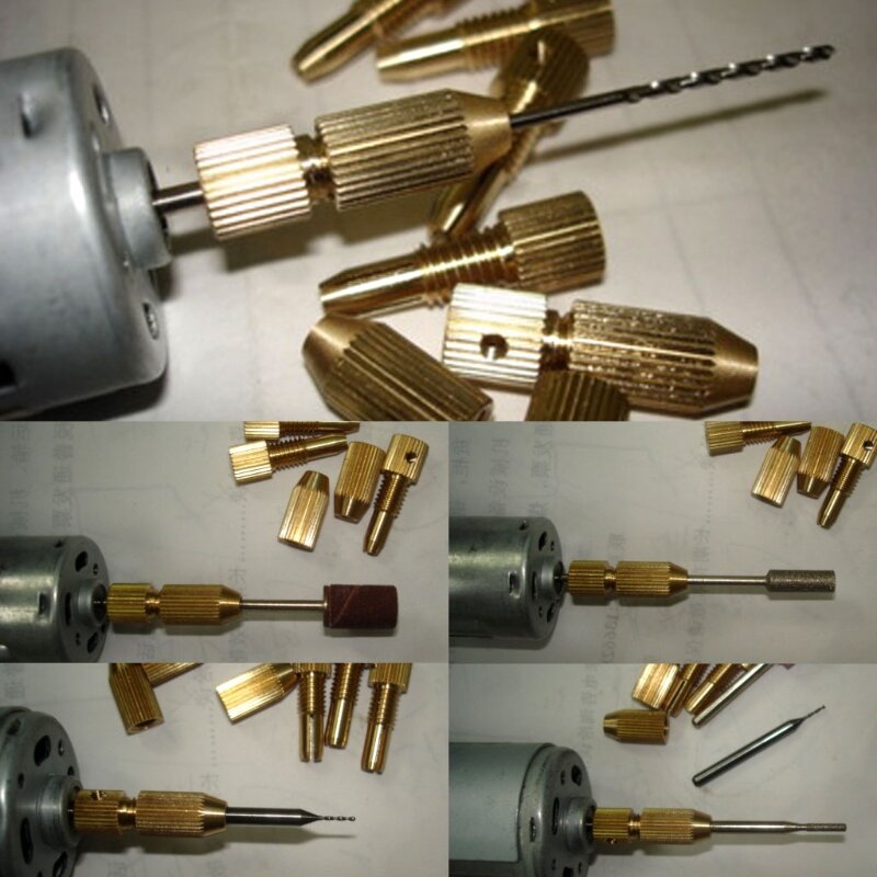 67JE 1 peça 2,3 mm 3,17 mm micro broca braçadeira mandril 0,7-3,2 mm eixo do motor elétrico
