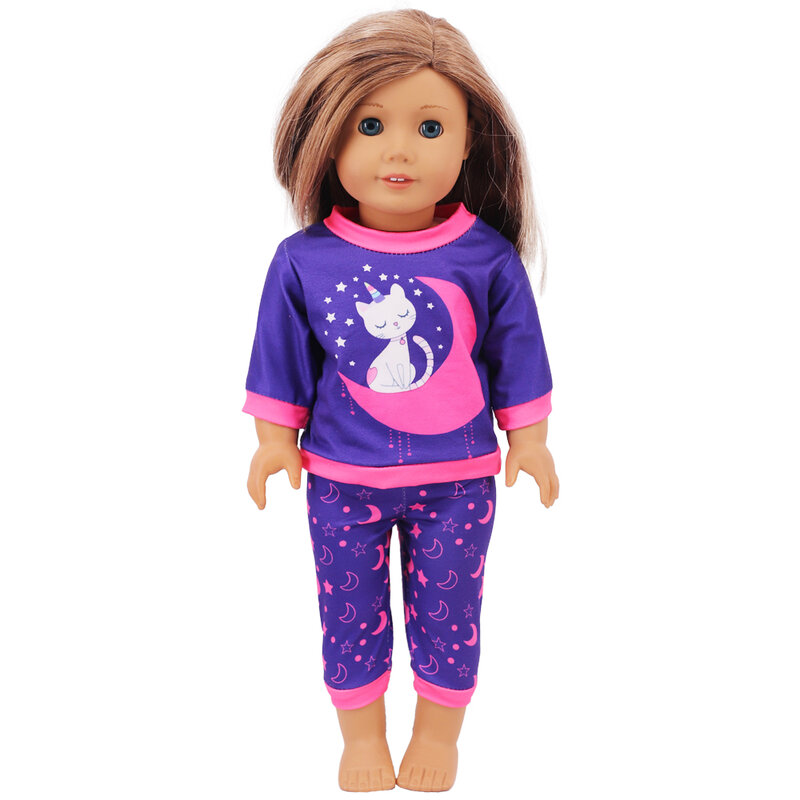 2 buah/set = kemeja + celana pakaian boneka aksesoris untuk bayi lahir 43cm & 18 inci boneka Amerika gadis mainan & generasi kami Nenuco