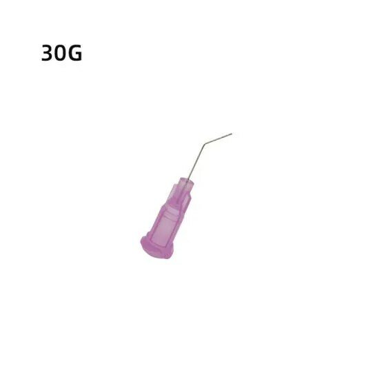 50pk 30gauge 45degree-prebent 1/2-inch Blunt Needle Dispense Tip ,Glue Dispensing Needle