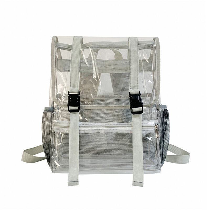 Transparent PVC Backpack Fashion Casual Student Backpack Secondary School Students Waterproof Transparent Backpacks