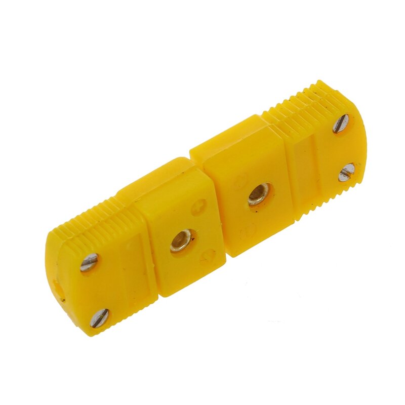BAAY 5X Yellow Plastic Shell K Type Thermocouple Plug Socket Connector Set