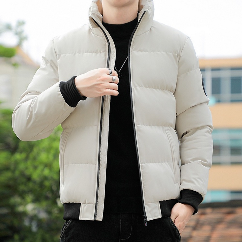 2023 piumino da uomo colletto alla coreana Casual Streetwear imbottito in cotone spesso cappotto caldo leggero abbigliamento Streetwear da uomo