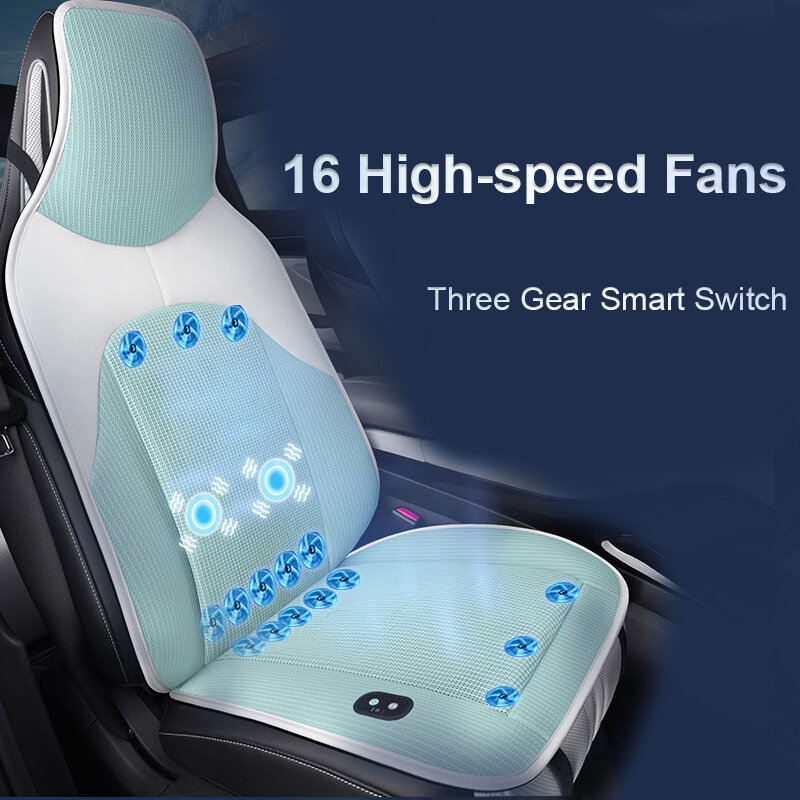 1 Stück Auto belüftete Kühl massage Sitzkissen für alle Autos Automobil einstellbare Temperatur 16 Lüfter funktional leistungs stark