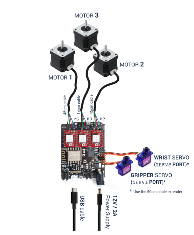 Multi Axis Sanda Robot lengan 3D pencetakan Manipulator Model untuk Arduino Robot DIY Kit dengan Motor Stepper cakar Pyhton dapat diprogram