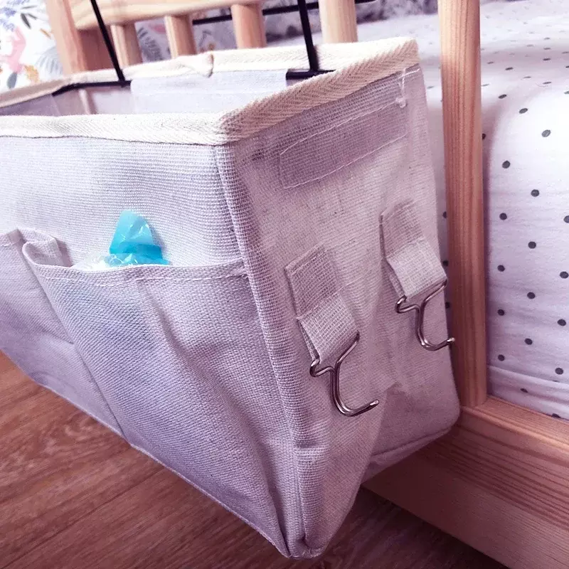 Tragbare Baby pflege Essentials hängende Organisatoren Krippe Lagerung Wiege Babybett Veranstalter Wickelt asche Leinen Babybett Zubehör