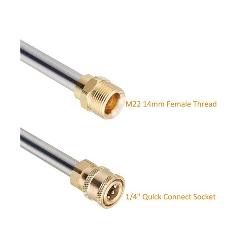 Pressure Washer Extension, Universal Spear Extender for Power Washers, M22 to 1/4Inch Quick Connect