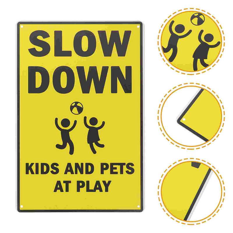 교통 도로 표지판 어린이 놀이주의 표지판, 금속 도로 표지판, 어린이 교통 거리 표지판, 어린이 슬로우 다운 표지판 경고 교통