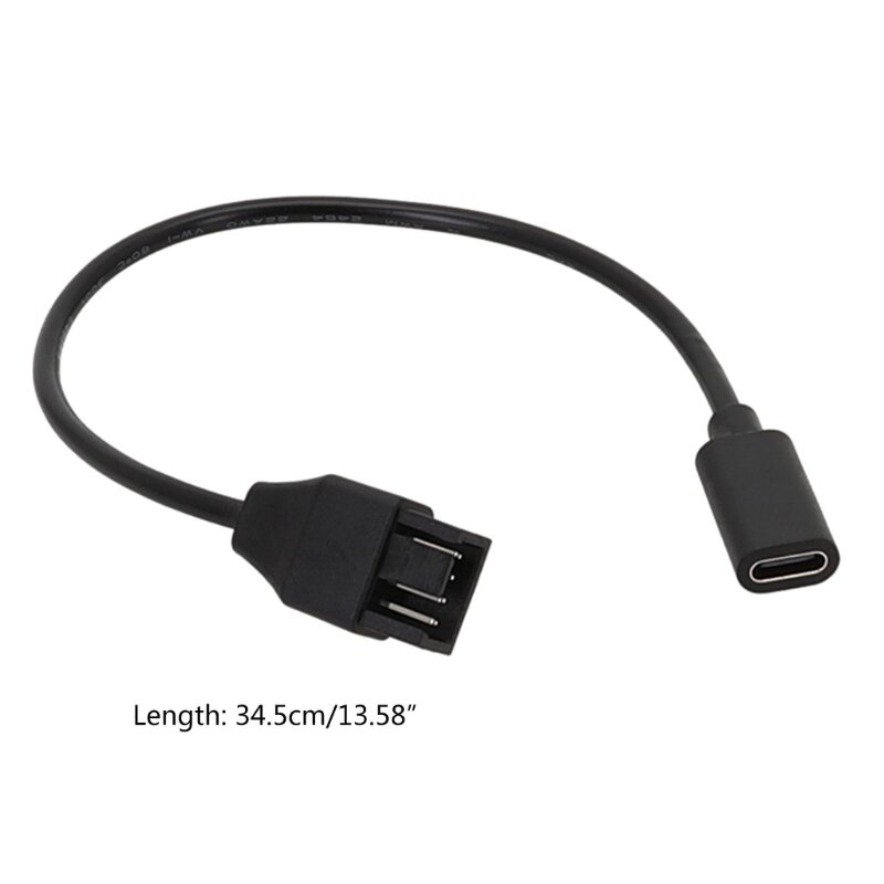 USB C Quạt Cáp Loại C sang 3Pin 4Pin PC Quạt Cáp dành cho Máy Tính Quạt Làm Mát Phụ Kiện Trang Sức Giọt