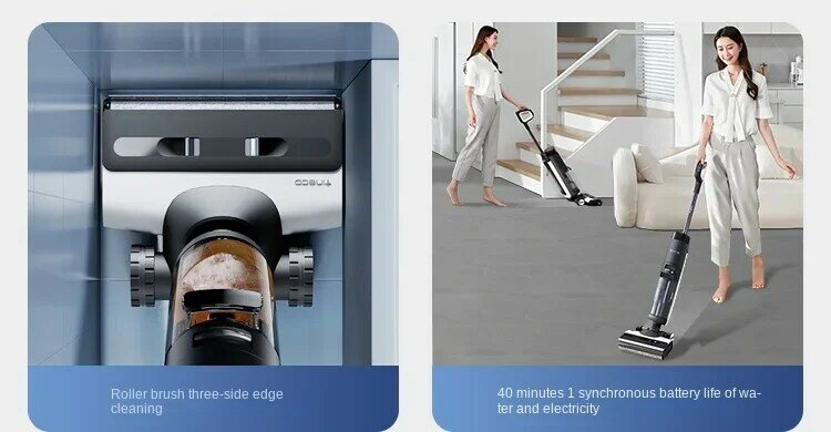 TINECO FUvan-Máquina Inteligente de Lavar Chão, Eletrodomésticos, Antibacteriano Double Edge, Máquina de Lavar Ventosa, 3.0LED