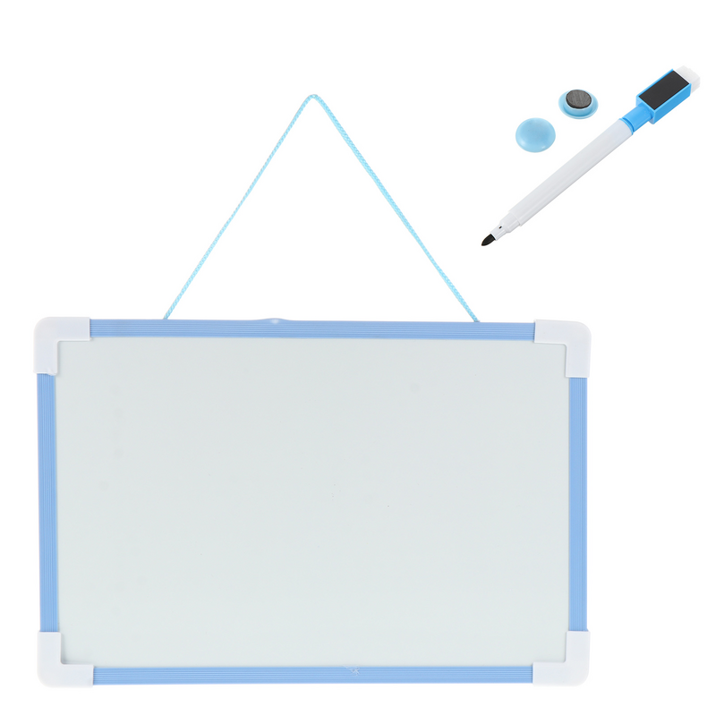 Papan tulis kecil, penghapus kering, papan magnet kecil dengan spidol, magnetik, papan tulis gantung, Mini portabel, dua sisi putih