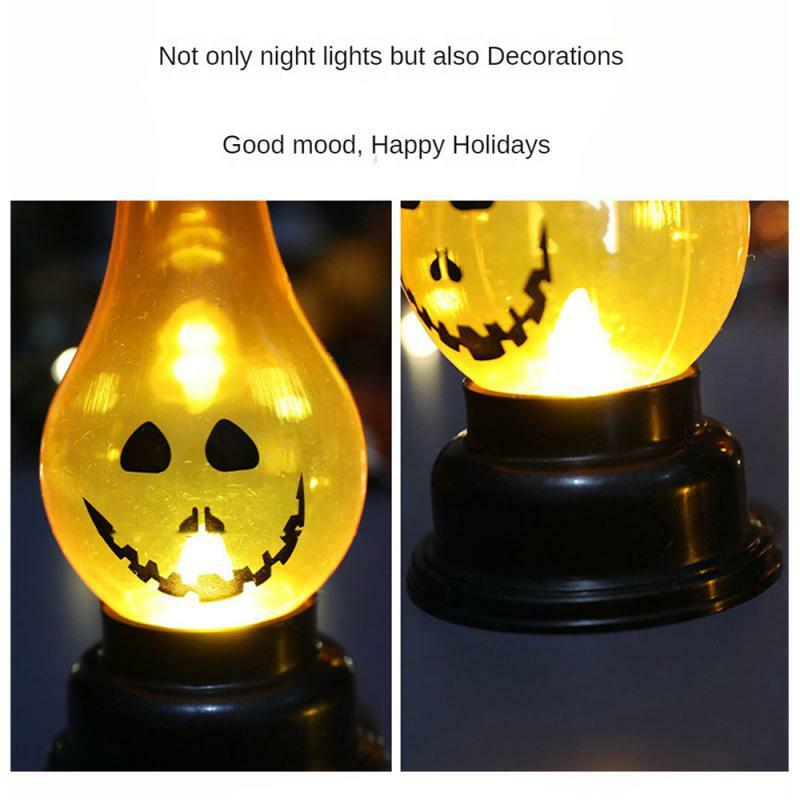 Jack-o-lantern-Luz Led pequeña y portátil para decoración de Halloween, iluminación de vacaciones, iluminar, organizar, accesorios únicos
