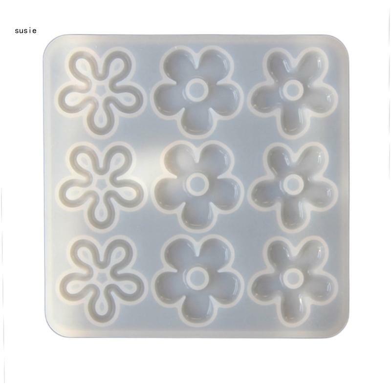 DIY Necklace Jewelry Charm Mold Exquisite Handmade Floral Pendant Resin Mould