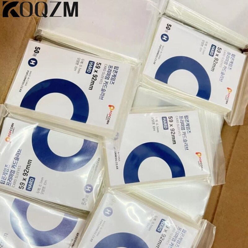 50 buah Korea Lengan kartu asam bening bebas CPP keras 3 inci kartu foto holografik pelindung Film Binder Album