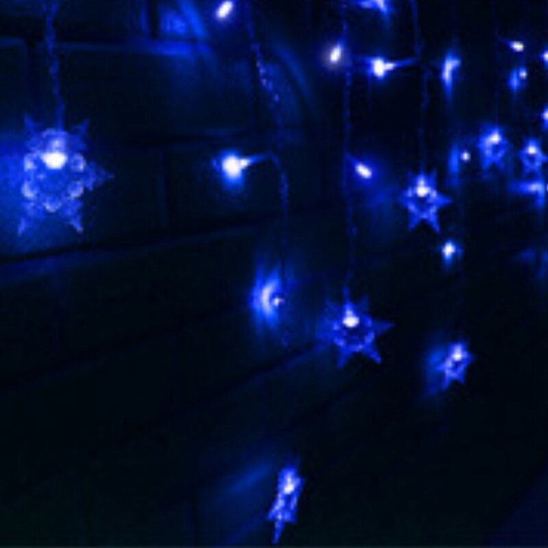 1 pezzo 96 LED Snowflake String Lights LED String Lights per natale Halloween capodanno Home Decor
