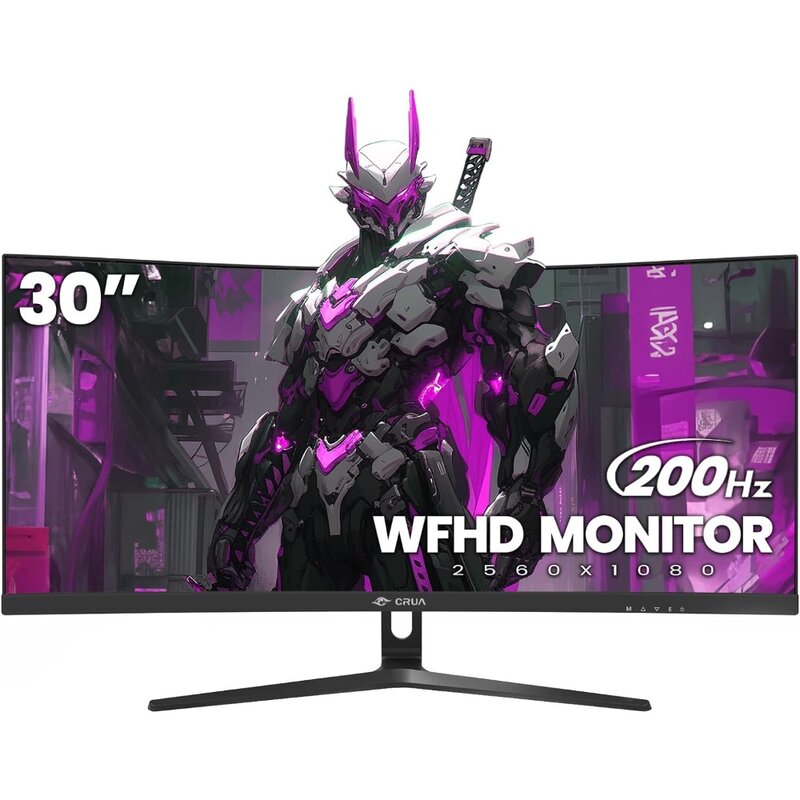 Monitor game lengkung 30 ", Monitor komputer ultra lebar 144Hz/200Hz, layar VA WFHD(2560*1080P), 21:9,1500R,99% sRGB