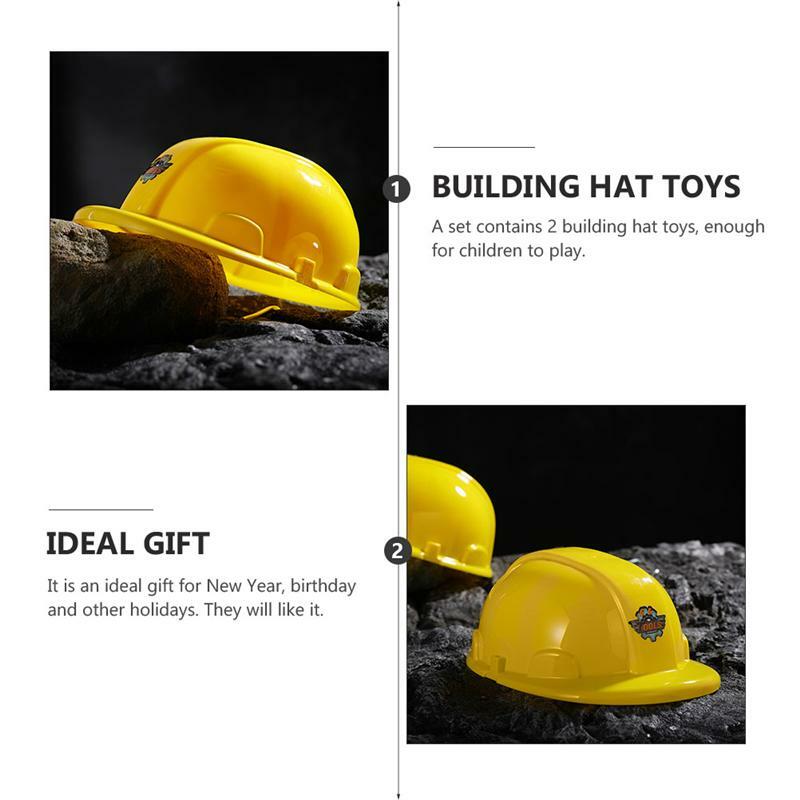 Topi Konstruksi Gaun Topi Pesta Topi Mewah Anak-anak Keras untuk Membangun Mainan Mainan Builderskid Helm