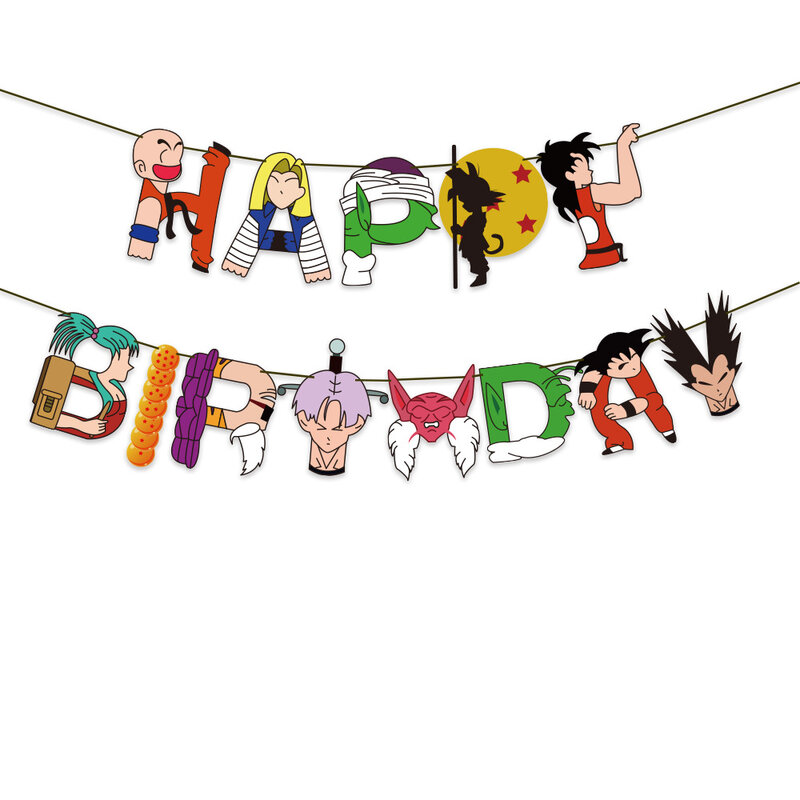 Geburtstags feier liefert Drachen ball Anime Ballon Tischdecke setzt Banner Kuchen Einsatz Junge Held Fans Baby party Party Dekorationen
