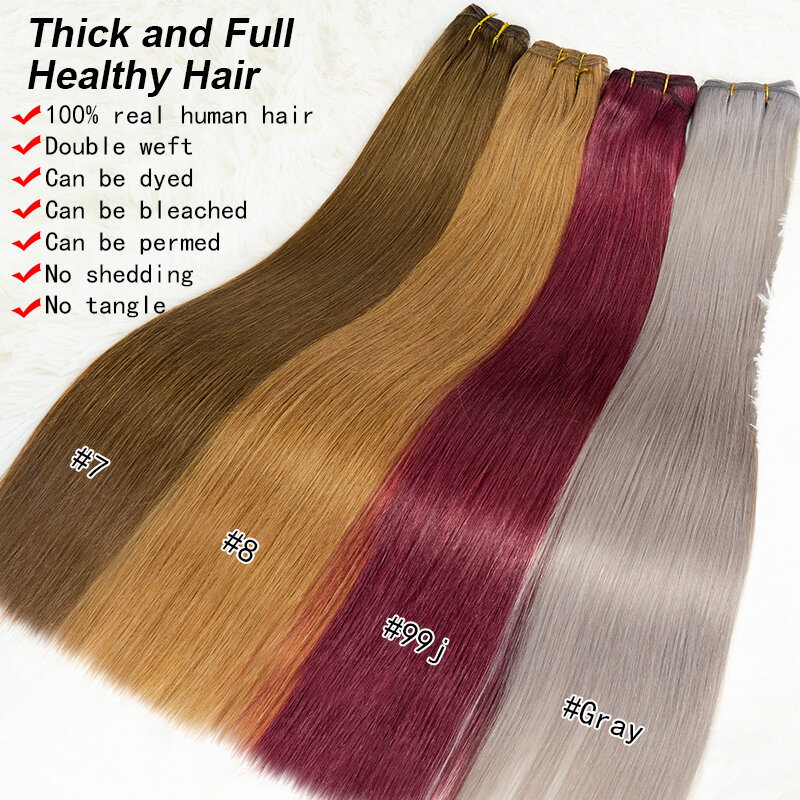 Прямые человеческие волосы, пряди, бразильские Реми человеческие волосы, женское наращивание, прямые необработанные светлые натуральные волосы 18-30 дюймов