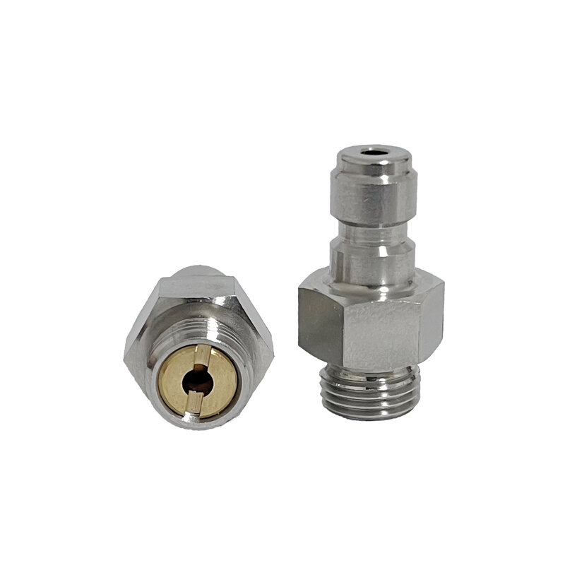 New Check Valve One Way Foster Male Quick Connect Plug Adapter 8MM Fill Nipple Kit 1/8"BSPP