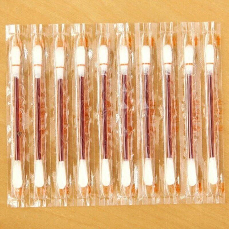 50/200Pcs/lot Disinfected Sticks Make Up Wood Iodine Disposable Medical Double Cotton Swab Medical Multifunctional Portable Bars