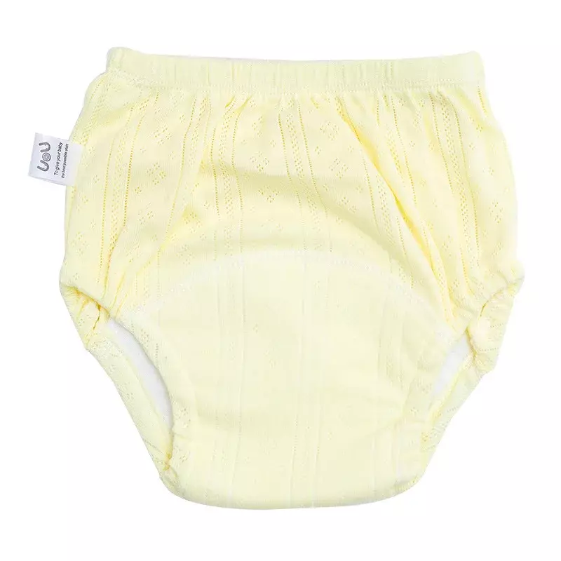 Celana pendek bayi warna Solid, pakaian dalam dapat dicuci bayi laki-laki perempuan kain popok dapat digunakan kembali celana dalam Bayi