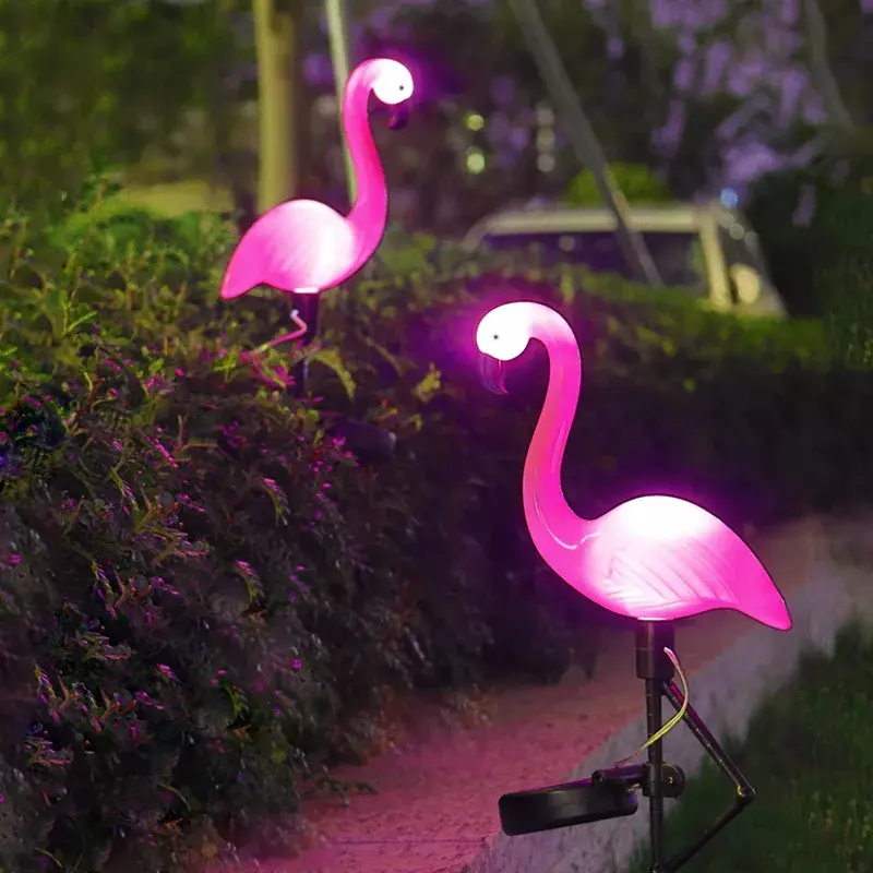 Solar wodoodporny Flamingo lampa trawnikowa ogrodowy stos światło krajobrazu światło krajobrazu ing światło zewnętrzne oświetlenie dekoracyjne ogrodowy LED
