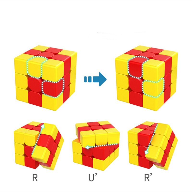 Meilong Moyu 어린이 교육 퍼즐, 3x3x3 Cubo Magico 유니콘 푸딩, 범퍼 작은 빨간 모자 매직 큐브, 속도 교육 장난감