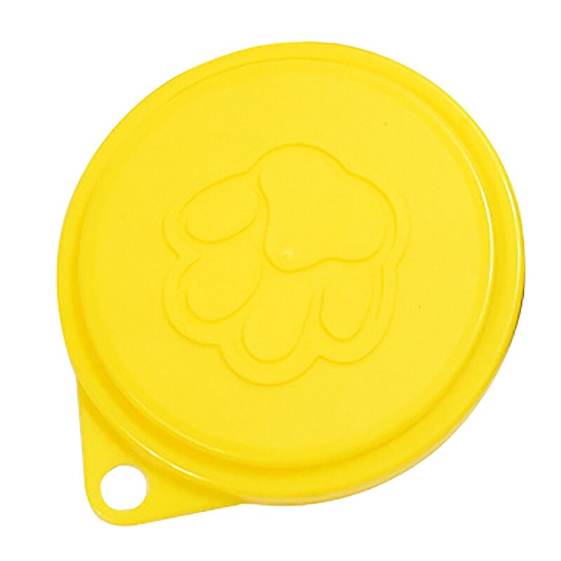 4 Pcs Reusable Pet Dog Can Tin Food Covers With Print Fresh Pet Cans Plastic Lid Caps-Random Color