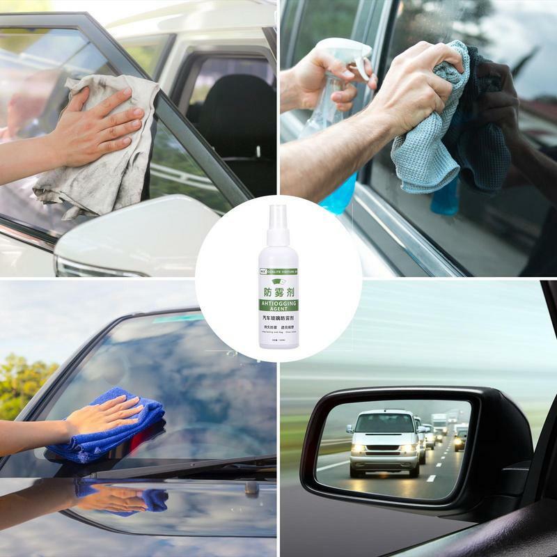 สเปรย์ป้องกันหมอกสำหรับรถยนต์น้ำยาป้องกันหมอกสำหรับแว่นตารถยนต์เพื่อปรับปรุงทัศนวิสัยการขับขี่100มล. น้ำยาทำความสะอาดกระจกบังลมป้องกันหมอก