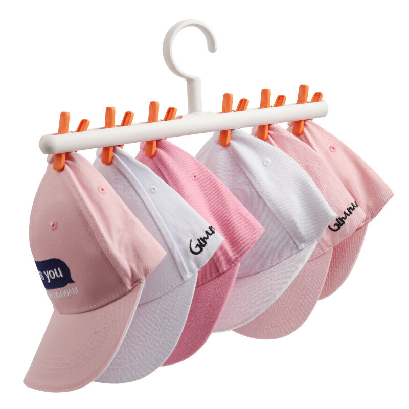 6 klipów czapki skarpety Organizer stojak czapka z daszkiem do przechowywania wieszak wielofunkcyjny uchwyt do przechowywania szafa na ubrania