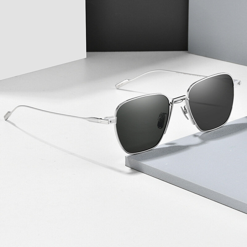 Солнцезащитные очки в титановой оправе для мужчин и женщин, модные легкие классические ретро солнечные очки для вождения с защитой от ультрафиолета